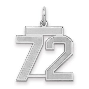 Sterling Silver, Jersey Collection, Medium Number 72 Pendant